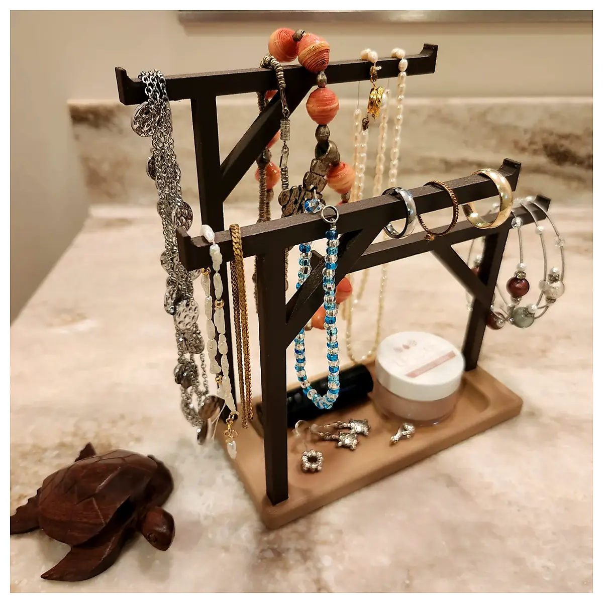 Jewelry Organizer Stand Multi Tier Display Case Storage Solution Perfect for Collection Protection