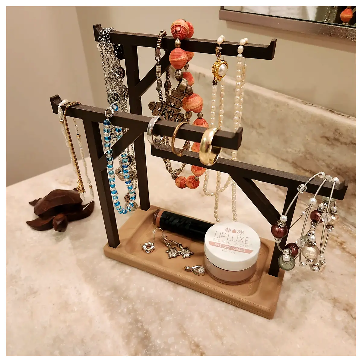 Jewelry Organizer Stand Multi Tier Display Case Storage Solution Perfect for Collection Protection