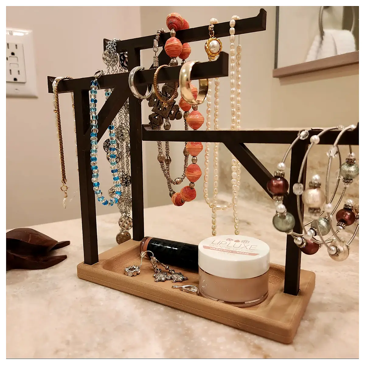 Jewelry Organizer Stand Multi Tier Display Case Storage Solution Perfect for Collection Protection