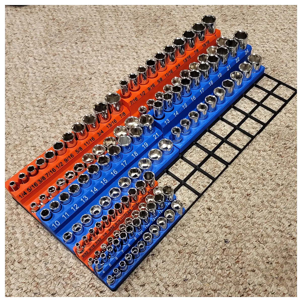 Gridfinity Socket Holders Parts Storage Organizers System No Modules Fasteners Universal Fit