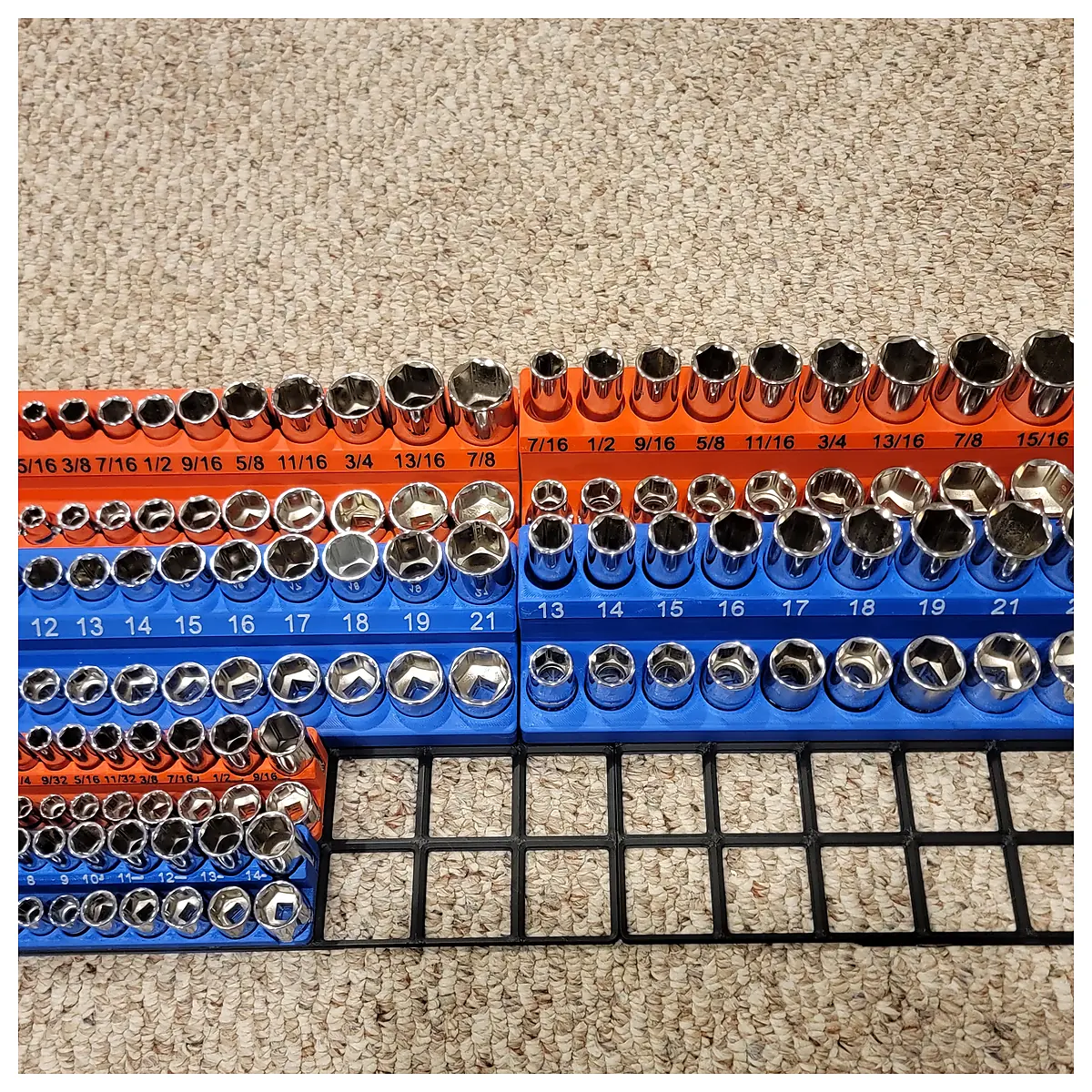 Gridfinity Socket Holders Parts Storage Organizers System No Modules Fasteners Universal Fit