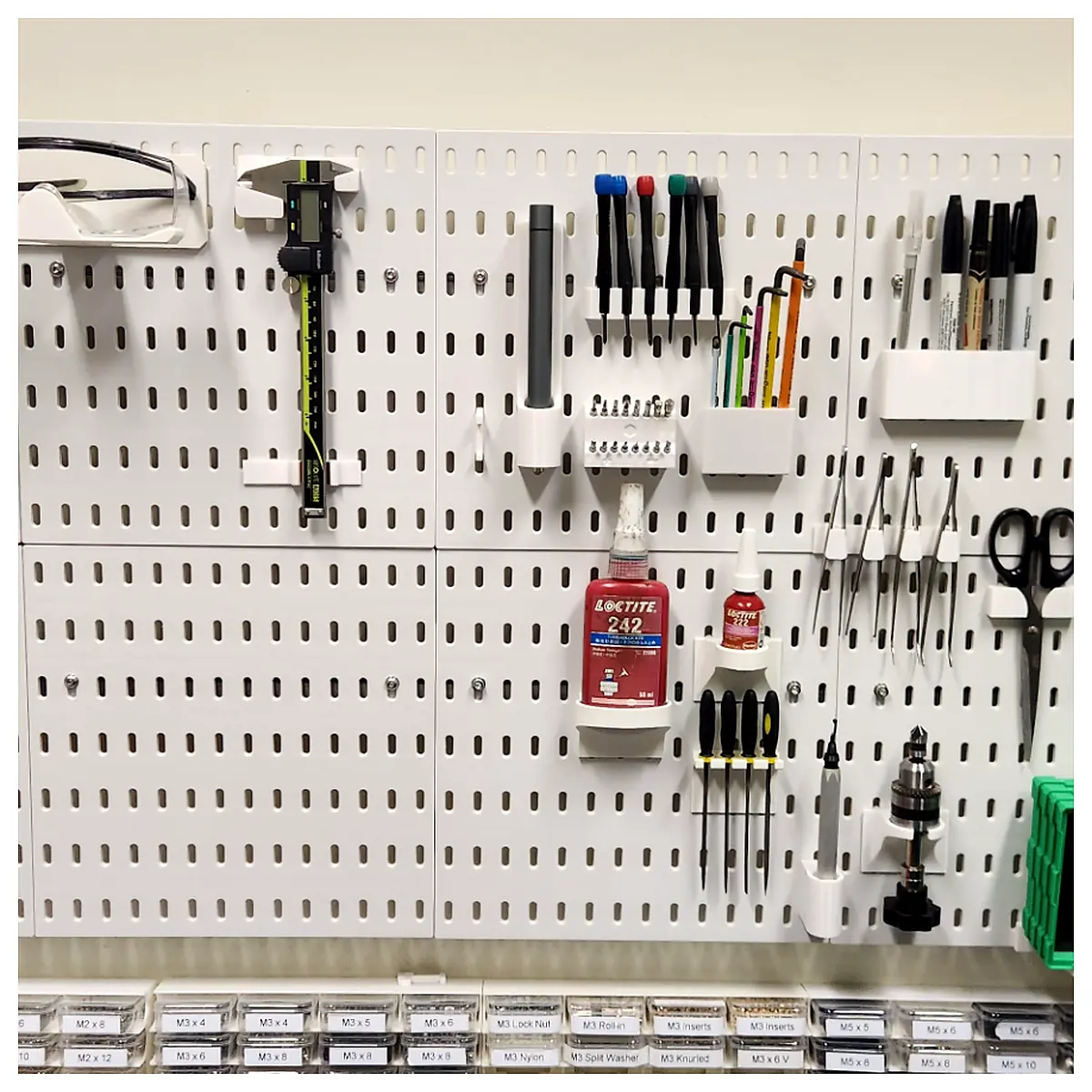 Pegboard Accessories Hooks Fasteners Mounting Hardware Organization Storage Solutions Wall Mounting Parts Installation