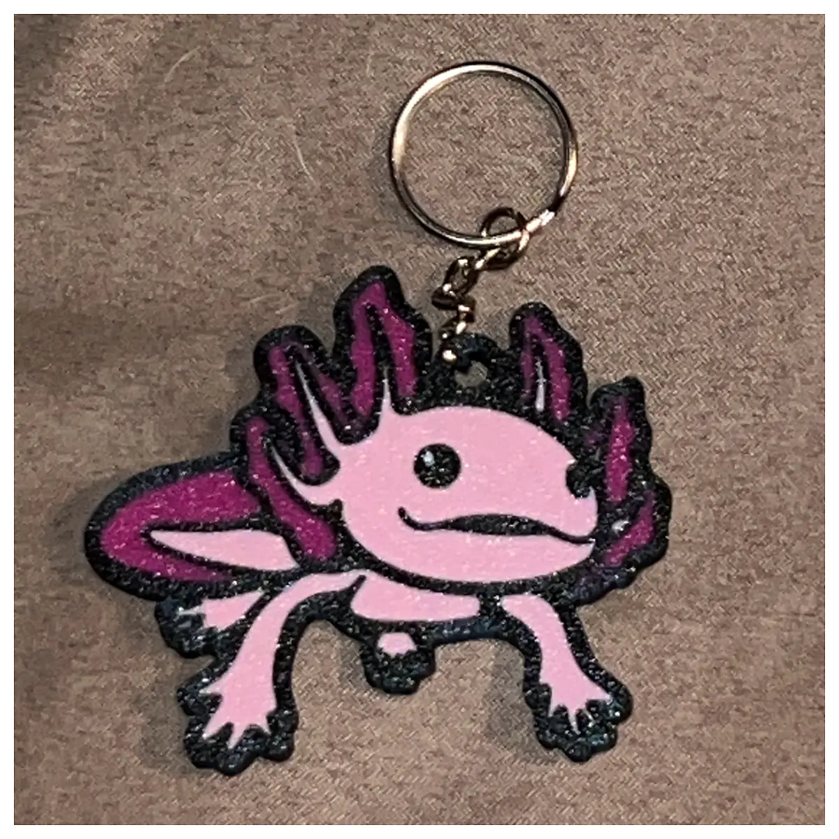 Axolotl Keychain Cute Amphibian Charm Pet Gift Aquatic Animal Decoration Repair Parts Accessories