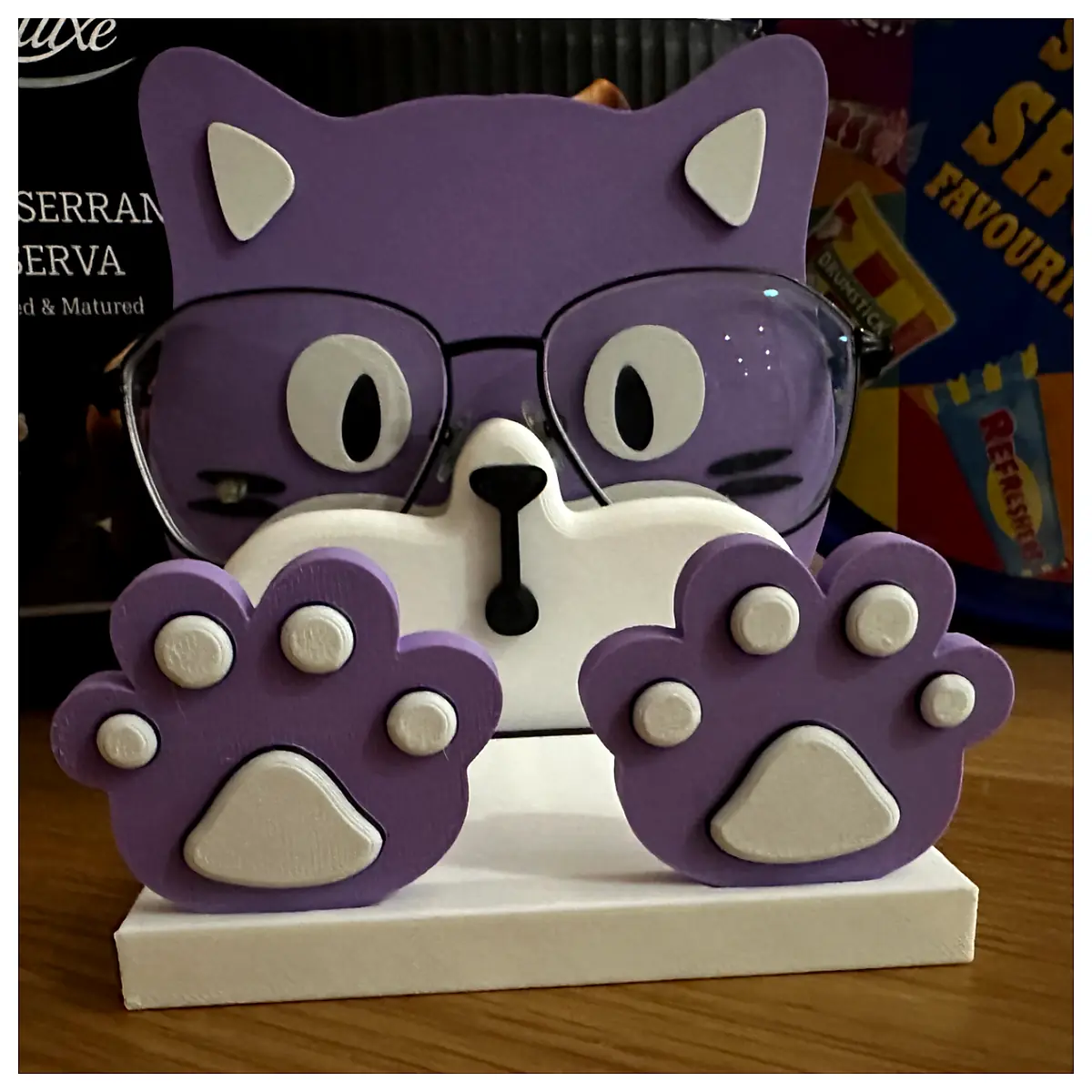 Cat Glasses Holder Phone Stand Cute Pet Decoration Universal Holder Accessory Phone Stand Computer Stand