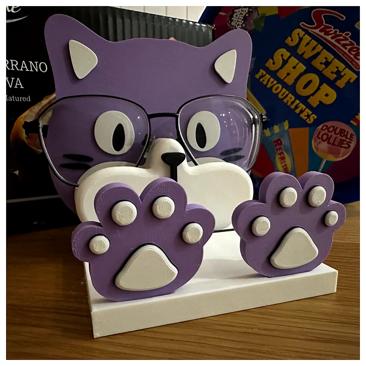 Cat Glasses Holder Phone Stand Cute Pet Decoration Universal Holder Accessory Phone Stand Computer Stand