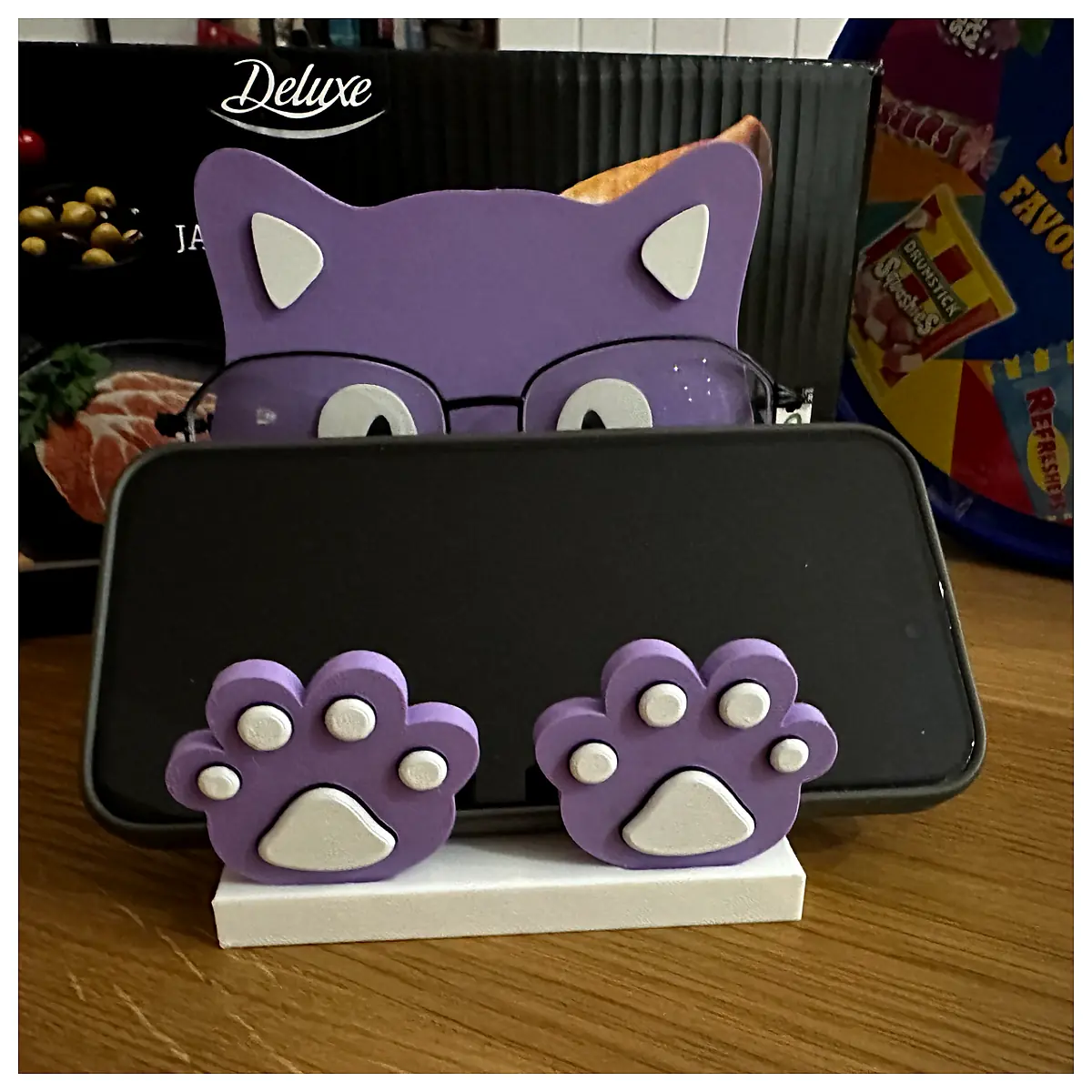 Cat Glasses Holder Phone Stand Cute Pet Decoration Universal Holder Accessory Phone Stand Computer Stand