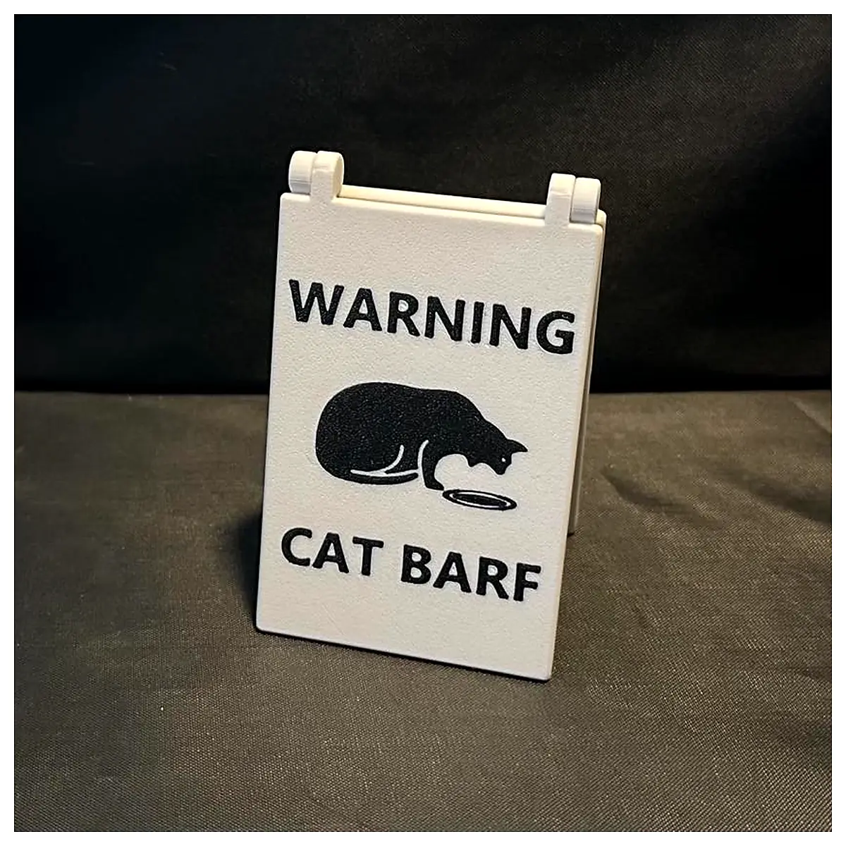 Cat Vomit Warning Sign Folding A Frame Pet Safety Indoor Outdoor Spill Emergency Notice
