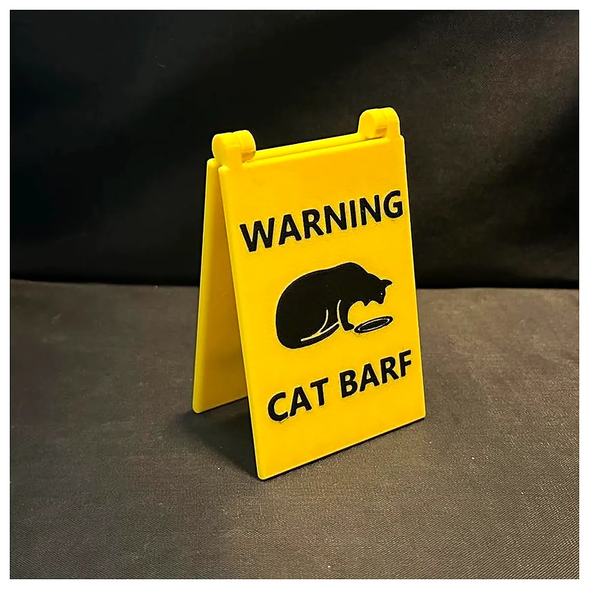 Cat Vomit Warning Sign Folding A Frame Pet Safety Indoor Outdoor Spill Emergency Notice