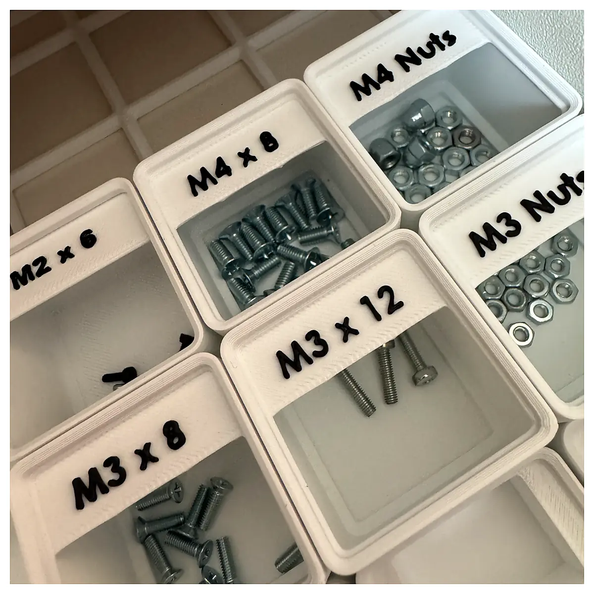 Gridfinity Metric Screw Bins Organizer Storage Solutions Parts Repair Accessories
