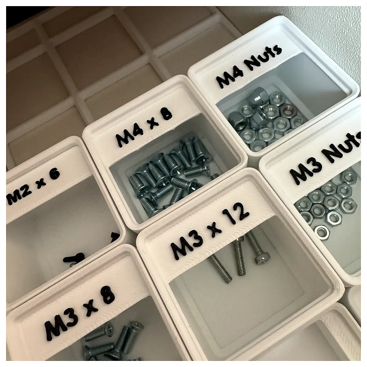 Gridfinity Metric Screw Bins Organizer Storage Solutions Parts Repair Accessories