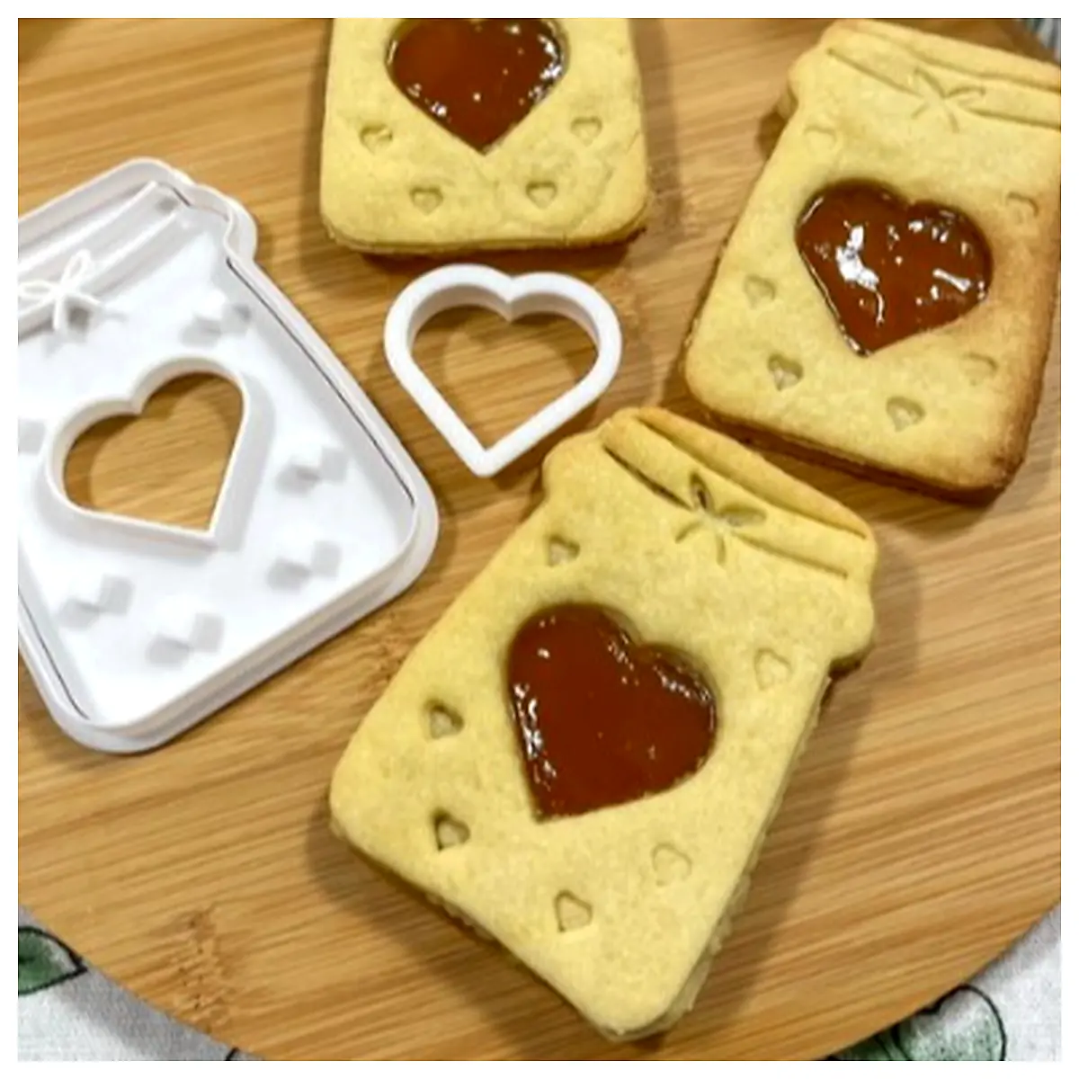 Linzer Cookie Cutter Christmas Dough Cutter Pastry Decorating Holiday Baking Small Cute Gift