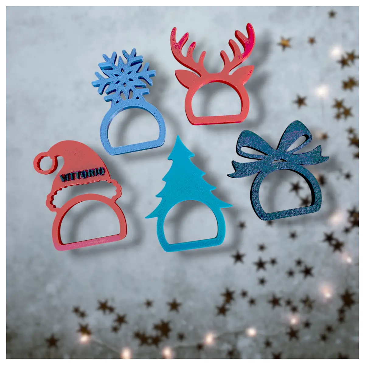 Christmas Napkin Rings Festive Decor Tableware Accessories Replacement Parts Gift Ideas