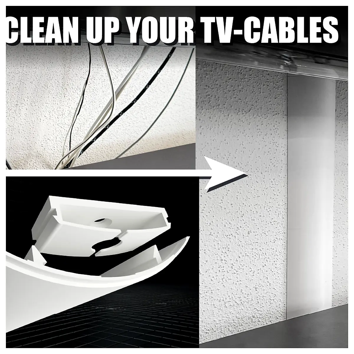 Cable Duct Cover TV Cables Channel Raceway Organizer Cable Management System Cable Protection Covers Universal Ducting