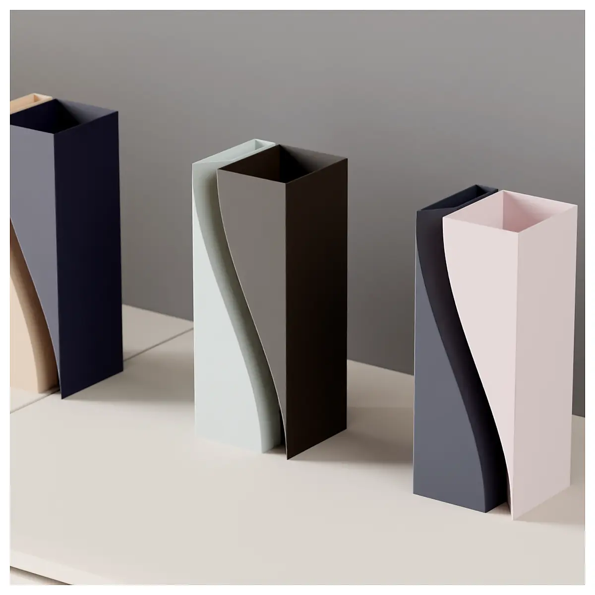 Modern Vase Sculpture Art Piece Decorative Sweep Design Creative Form