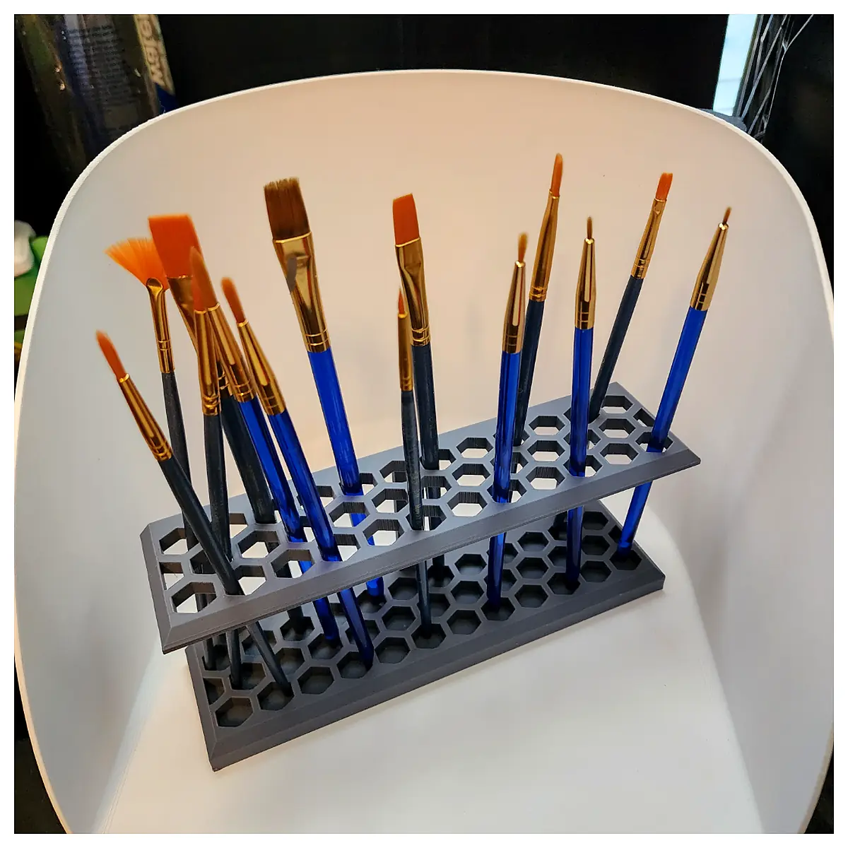 Paint Brush Holder Tool Organizer Art Supplies Brush Rack Multi Purpose Holder Paint Palette Organizer