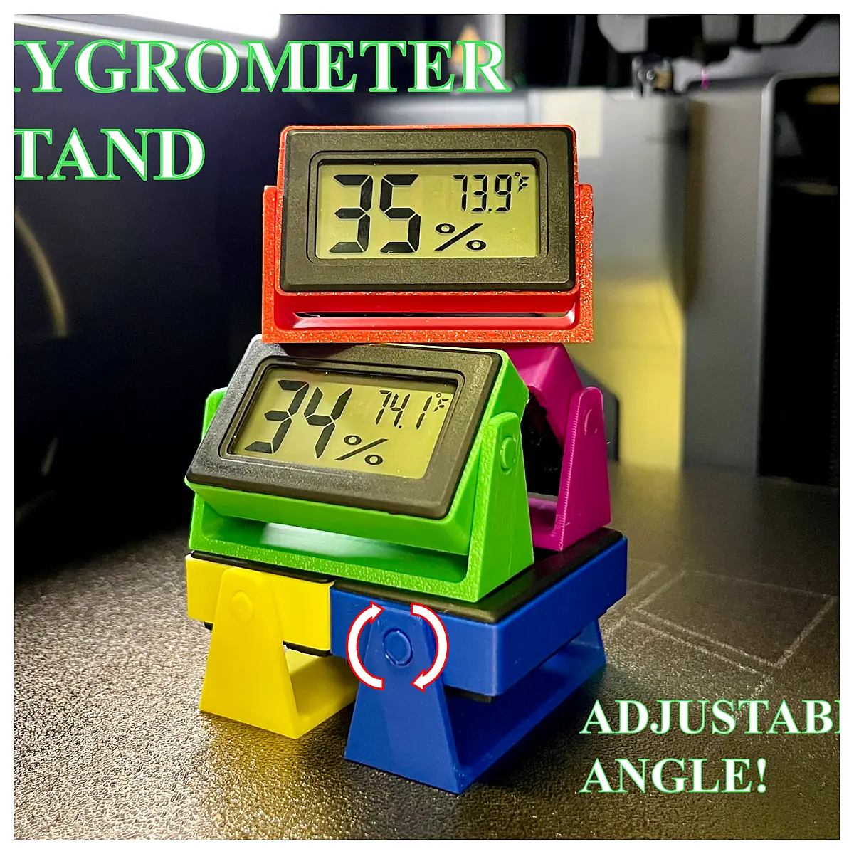 Hygrometer Stand Adjustable Angle Measurement Device Sensor Stand Indoor Outdoor