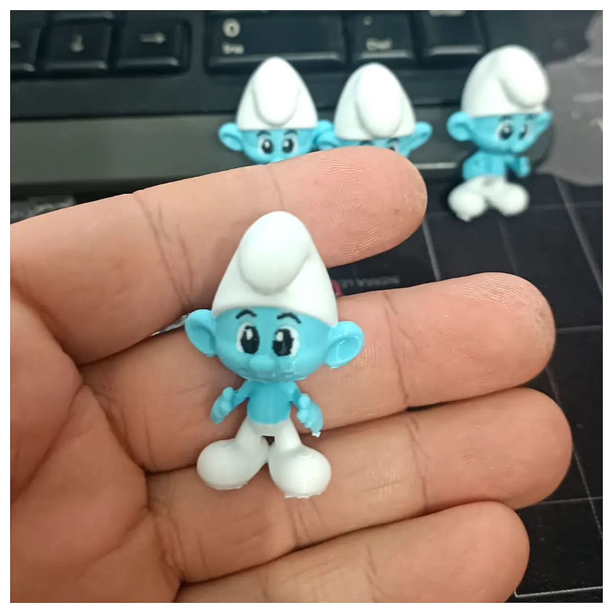 Smurf Toys Building Blocks Kids Educational Toys Creative Gift Assembly Model Puzzle Game