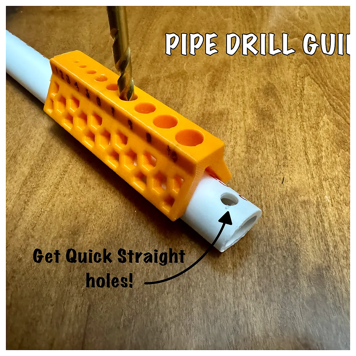 Pipe Drill Guide Kit Drill Attachment Repair Tool Accessories Precision Drilling
