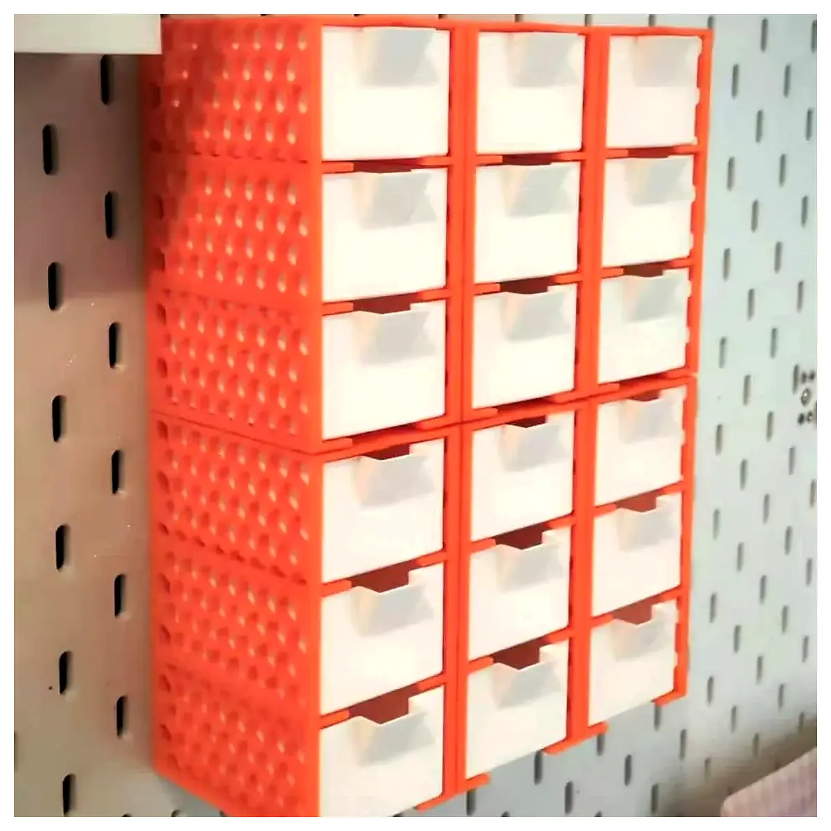 Pegboard Small Parts Drawer Organizer Parts Storage Box Universal Hooks Multi Purpose Storage