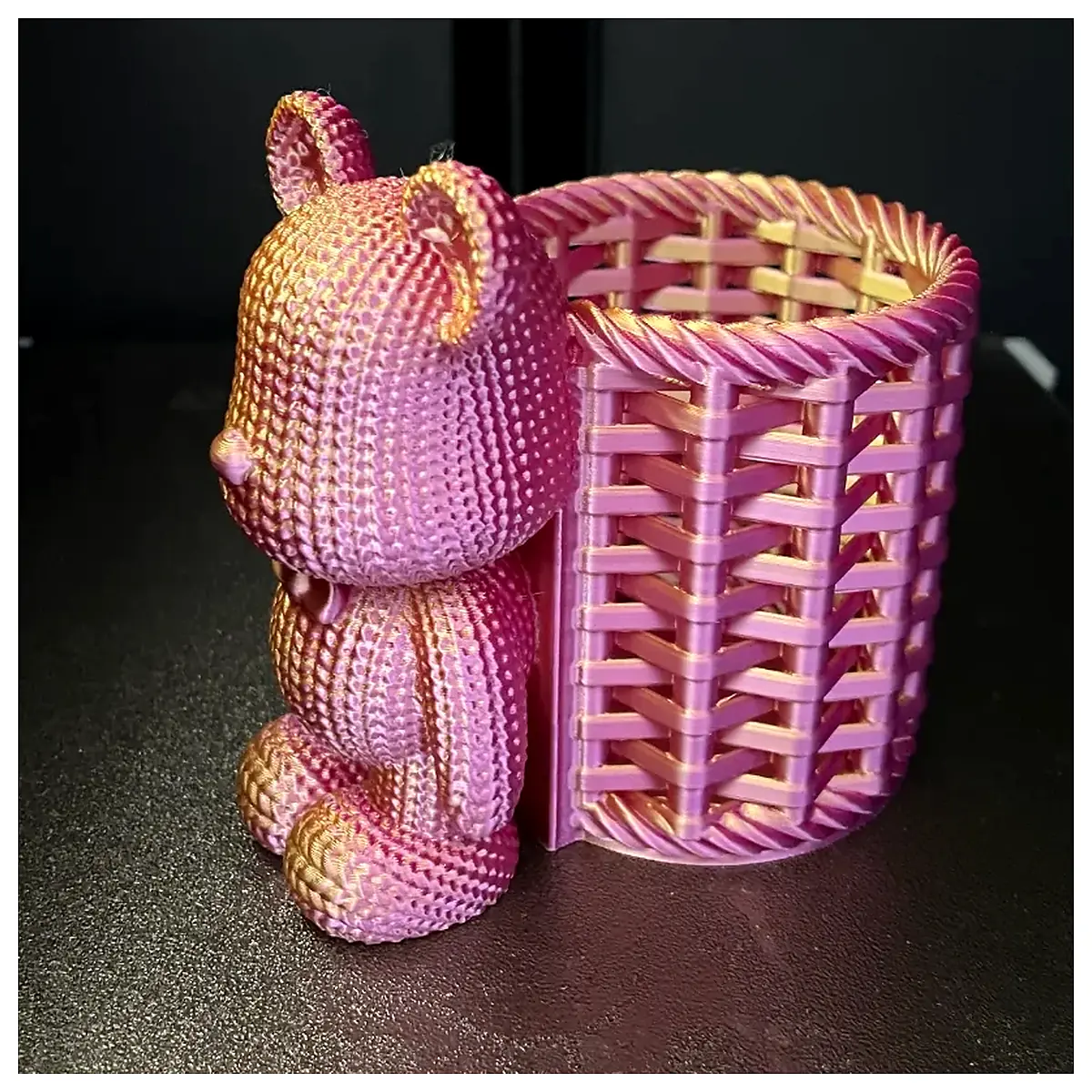 Adorable Violent Bear Pen Holder Printer Accessories Ink Pen Grip Pen Grip Sleeve Compatible with All Printers Printing Supplies
