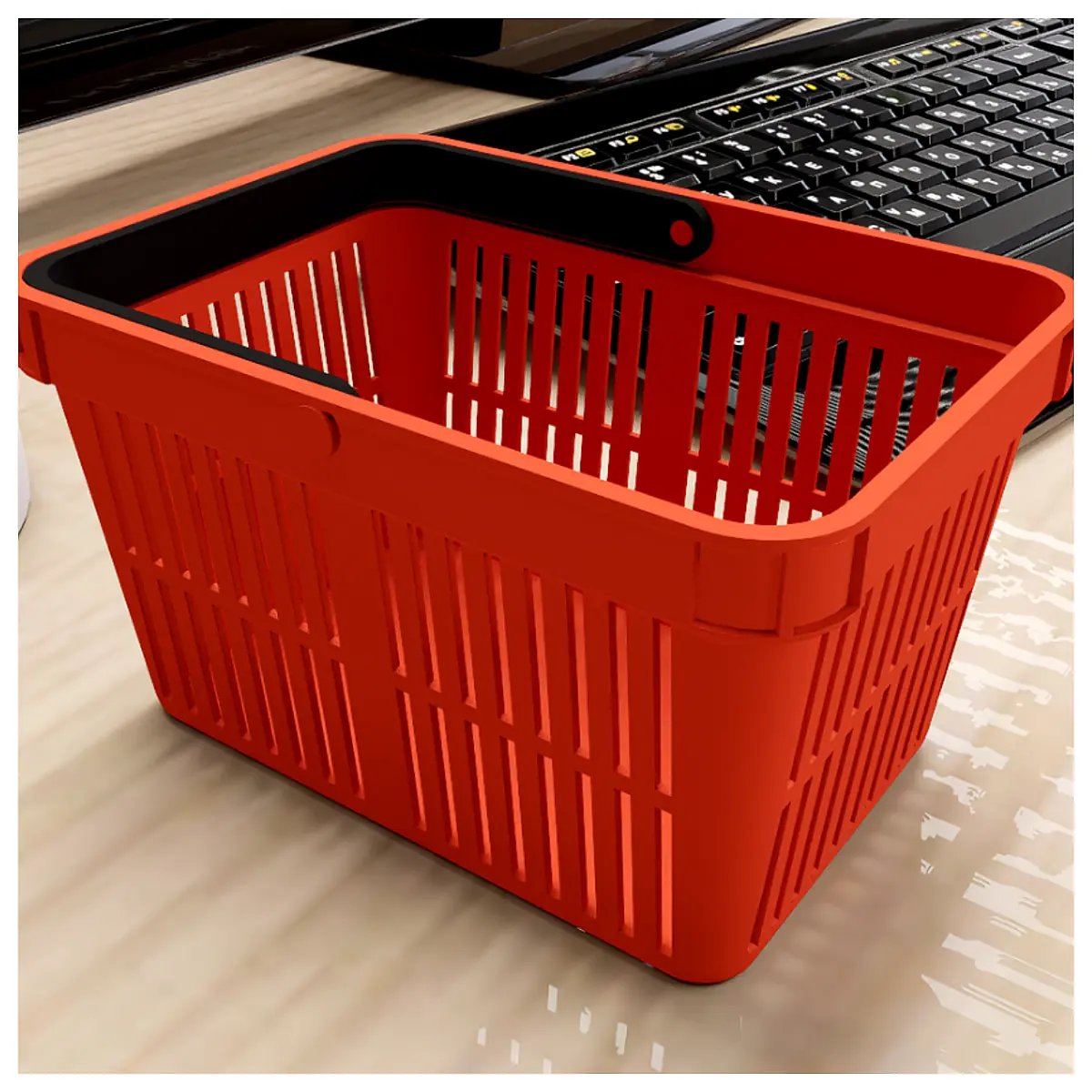 Shopping Basket Organizer Cart Trolley Hanging Mobile Carrier Shopping Bag Storage Solutions