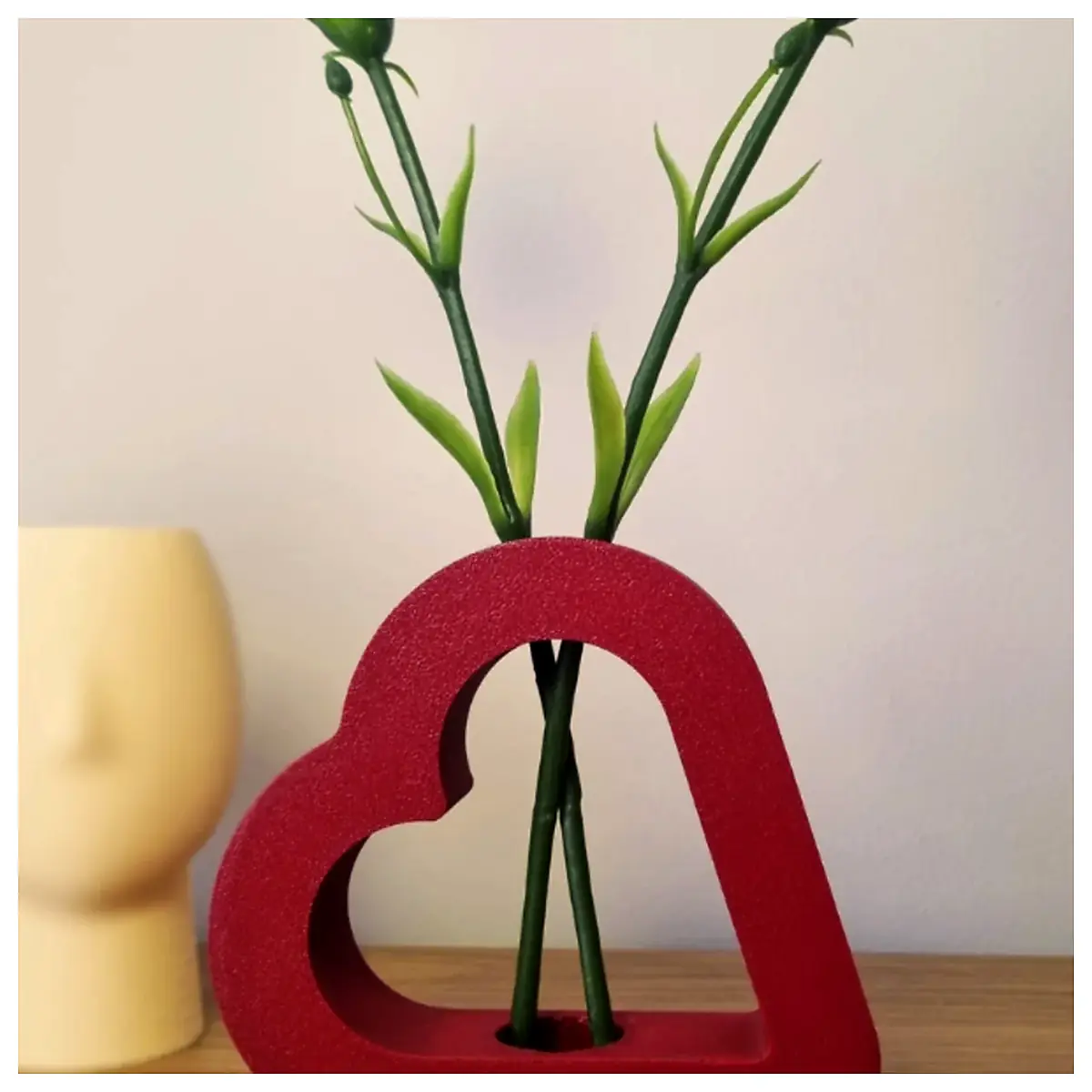 Heart Vase Romantic Floral Decor Heart Vase Flower Container Heart Gift Floral Art