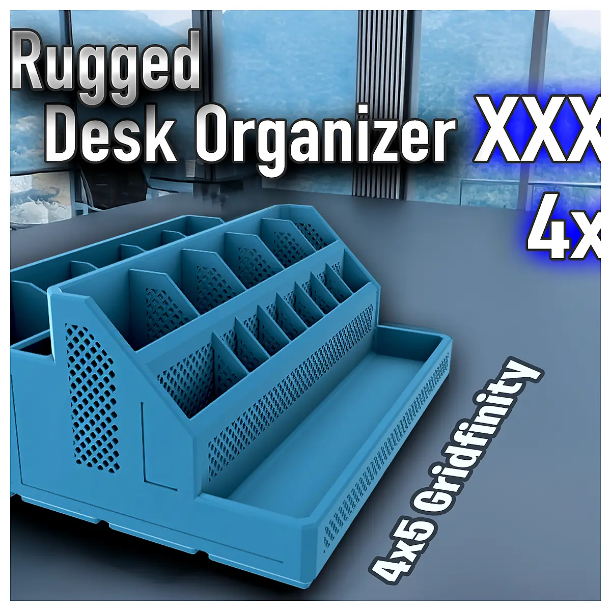 Rugged Organizer XXXL 4x5 Gridfinity Parts Repair Layout Storage