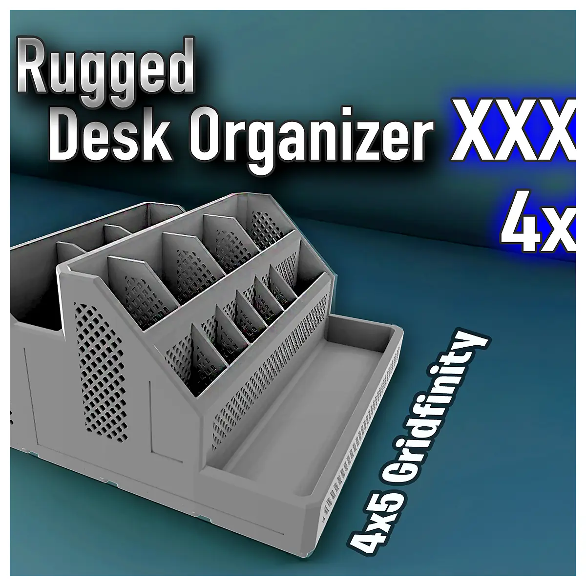 Rugged Organizer XXXL 4x5 Gridfinity Parts Repair Layout Storage