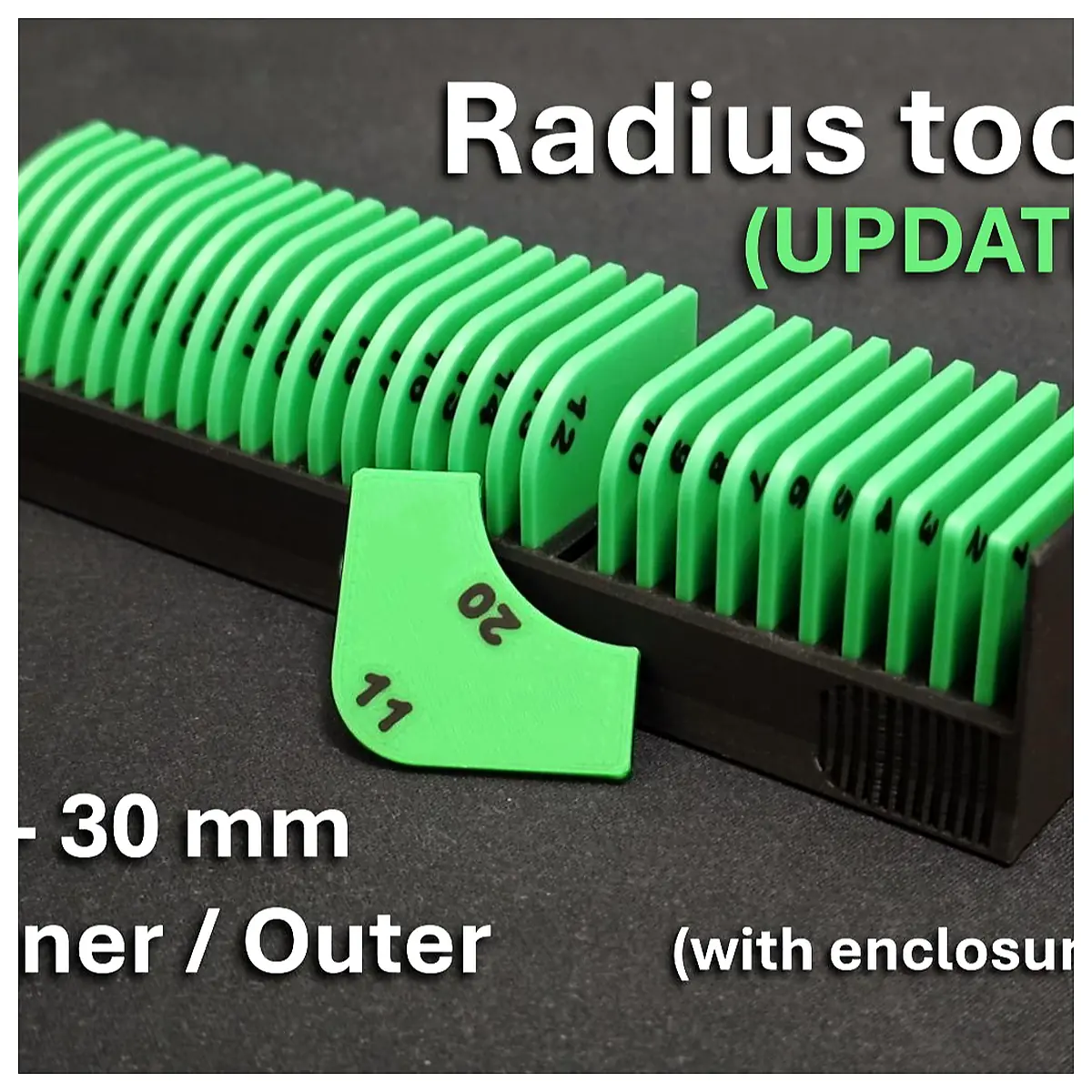 Radius Gauge Tool Inner Outer Measurement Tool Calipers Measurement Software