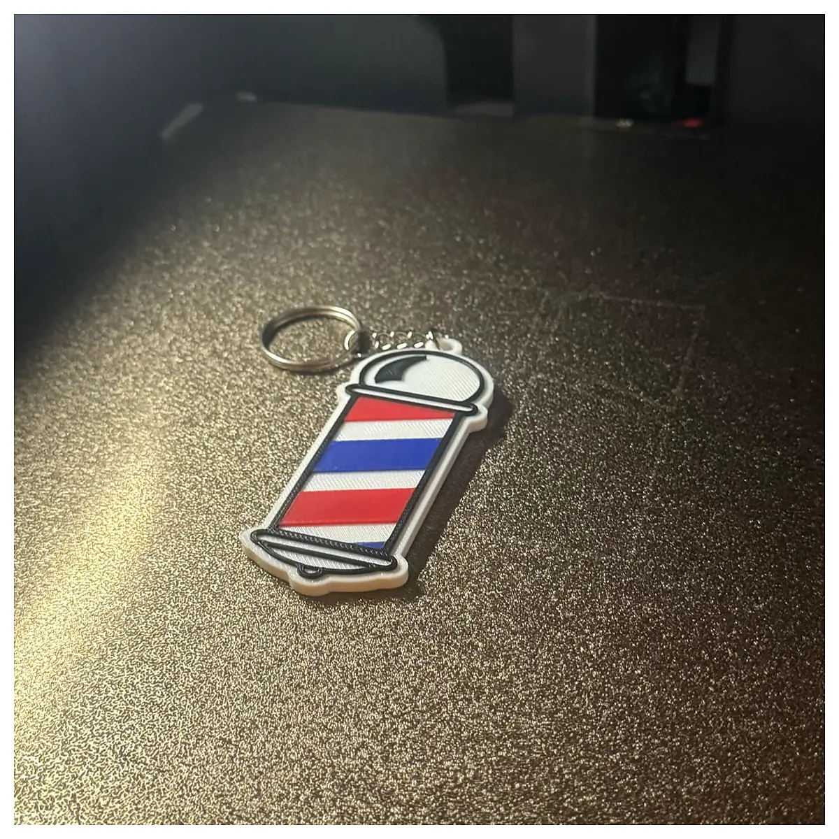 Barber Pole Keychain Haircut Model Decoration Toy Gift Car Accessory Universal Fastener Parts Repair