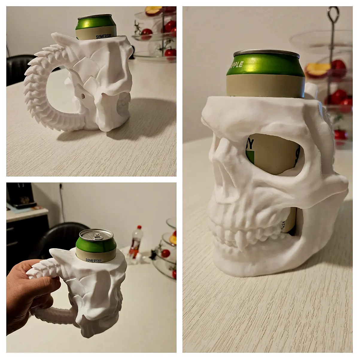 Gothic Vampire Skull Can Holder Skull Cup Decor Skeleton Holder Dark Gothic Halloween Gift Bar Accessory