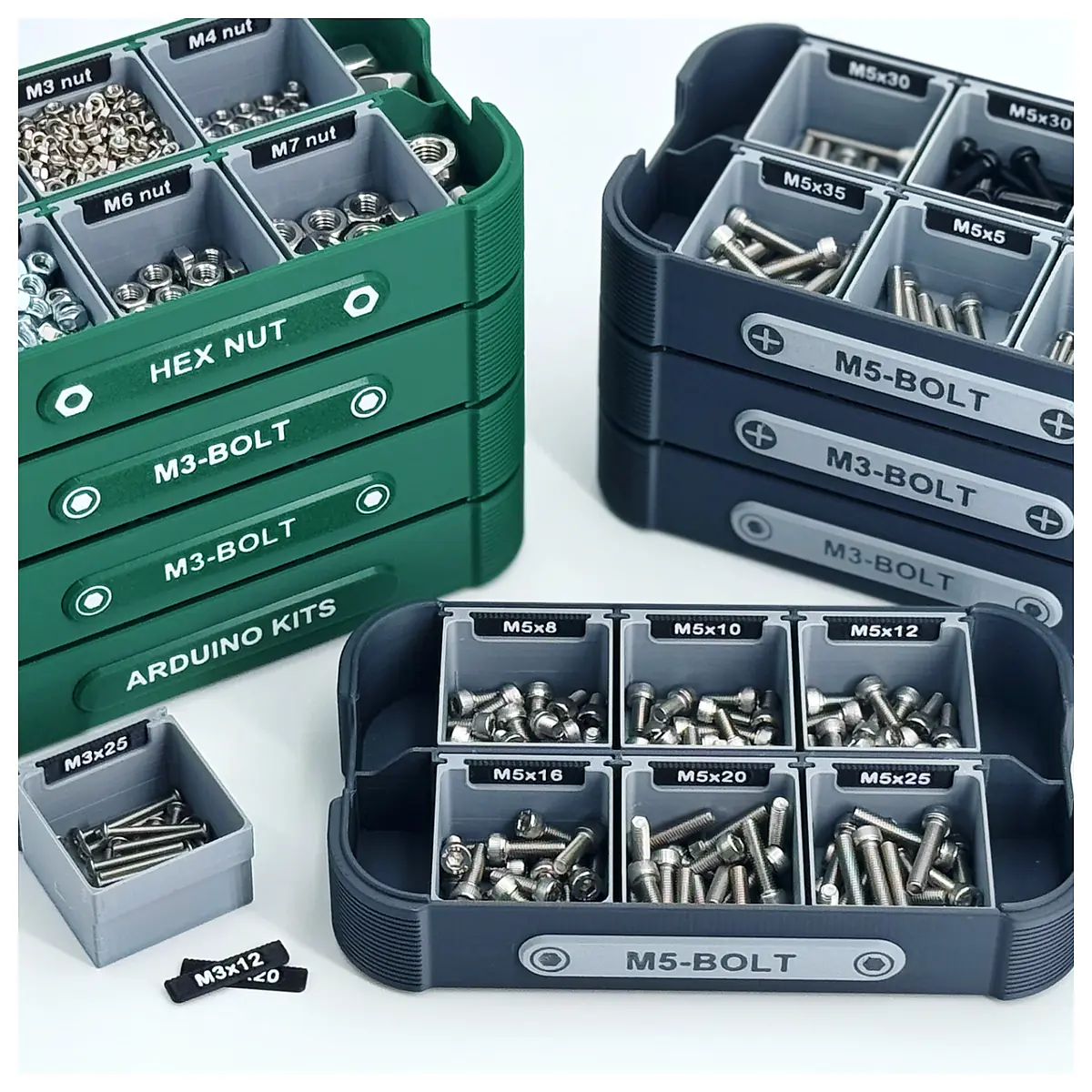 Stackable Boxes Parts Storage Custom Nameplate Storage Solutions Boxes Organizer Labels