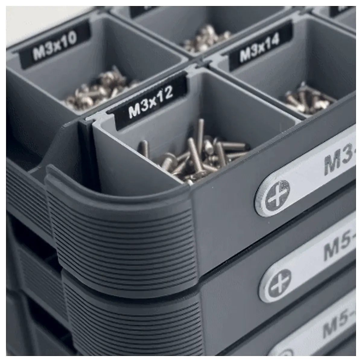 Stackable Boxes Parts Storage Custom Nameplate Storage Solutions Boxes Organizer Labels