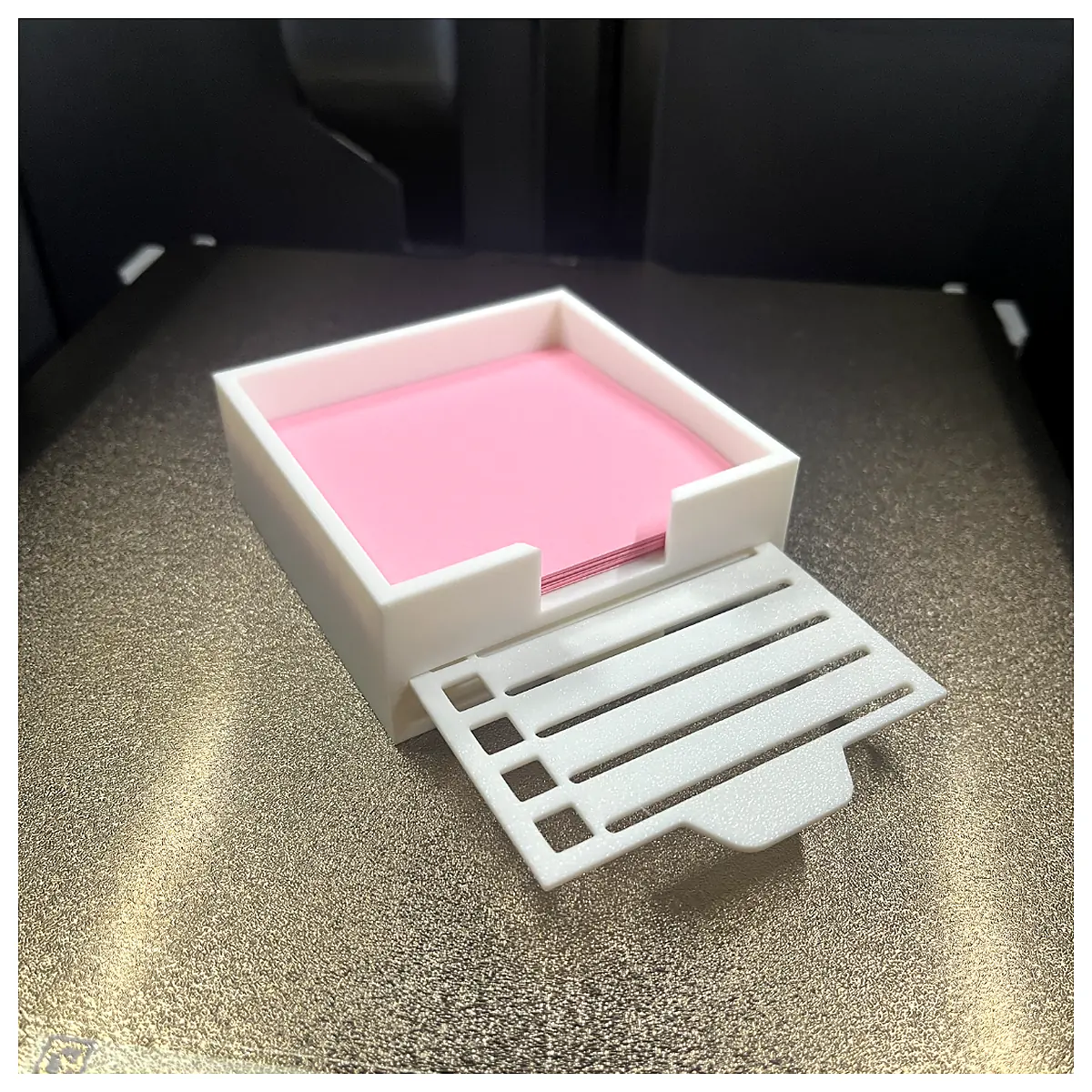 Post it Holder Stencils Organizer File Storage Desk Supplies Creative Stand Storage Container