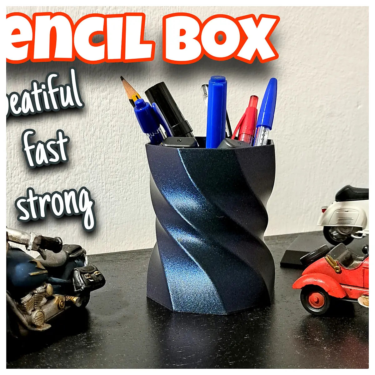Pencil Box Pen Holder Organizer Desk Storage Case School Supplies Multi Purpose Container Stationery