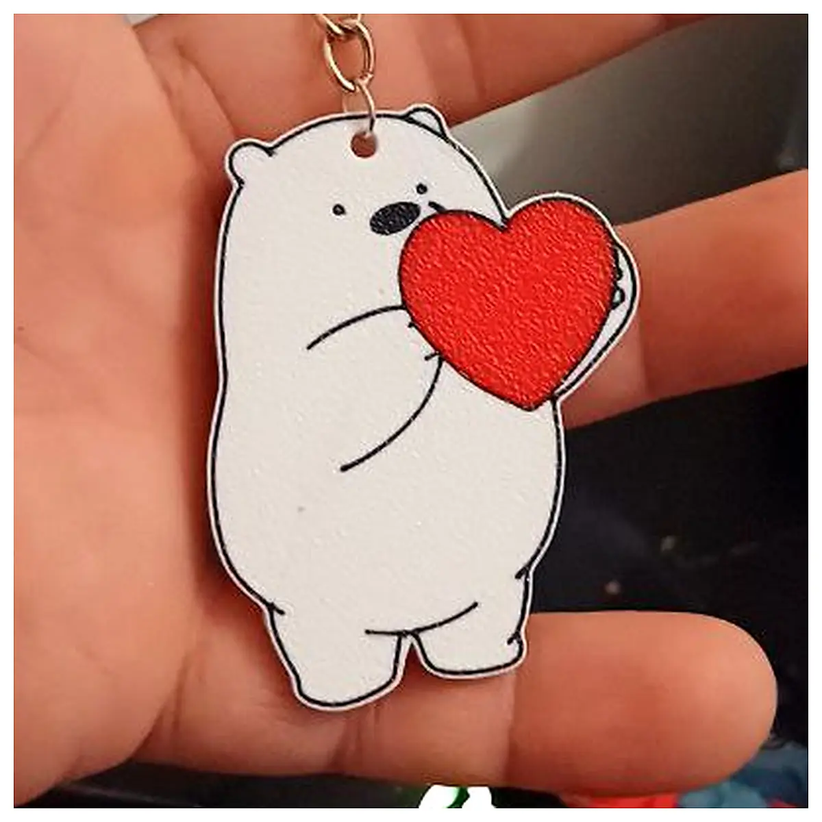 Bear Love Keychain Cute Gift Animal Souvenir Pet Decoration Plush Toy Bear Accessory Replacement Parts Decoration