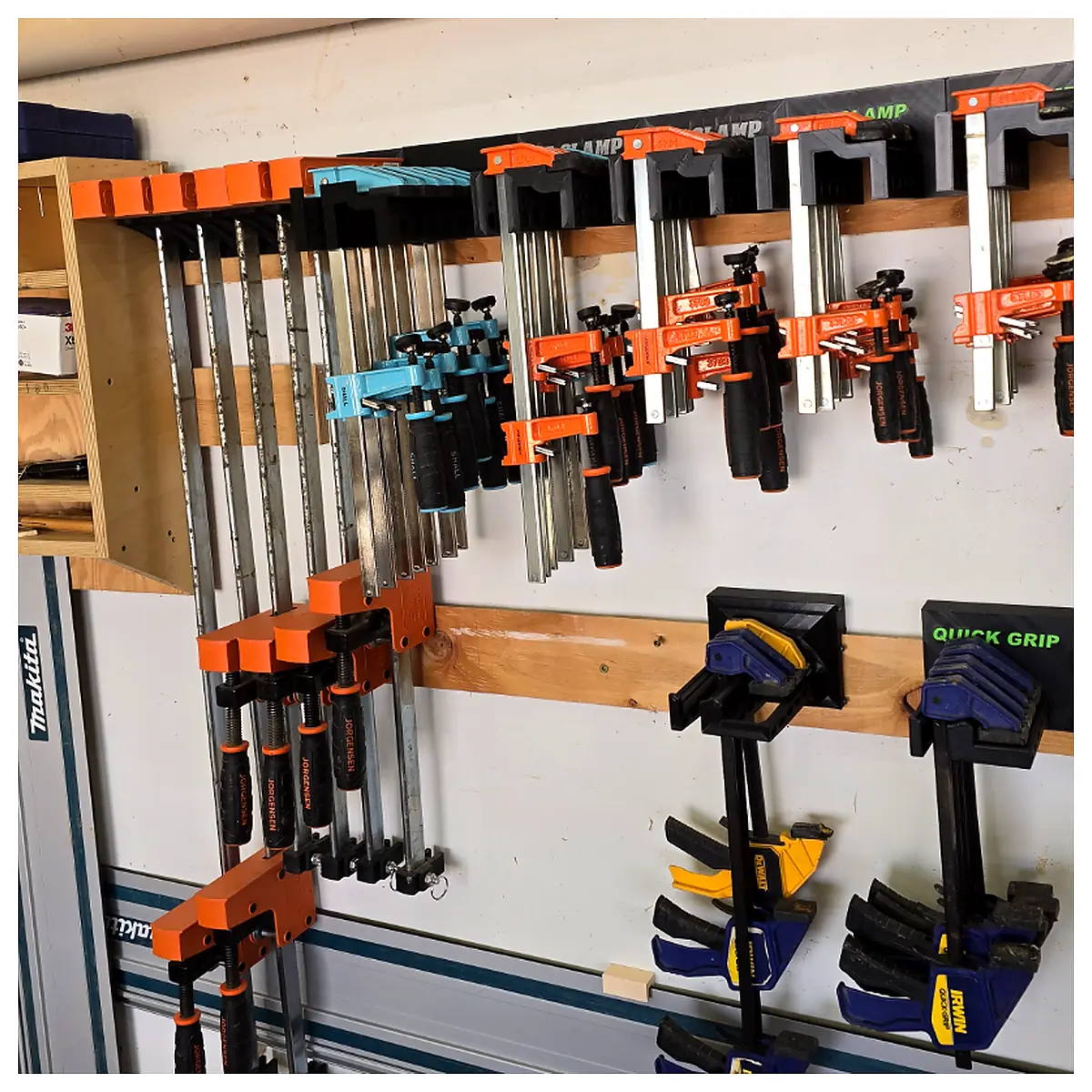 Clamp Holders Woodworking Fasteners Wall Mount Quick Release Adjustable DIY Projects
