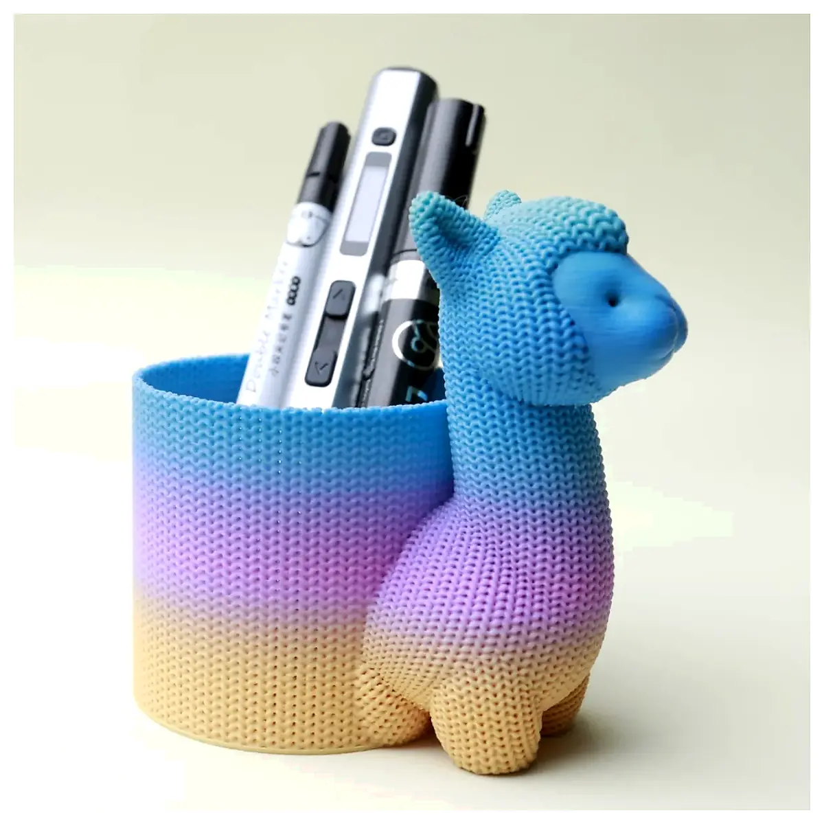 Knitted Alpaca Pen Holder Writing Desk Office Creative Unique Multi functional Universal Pen Case