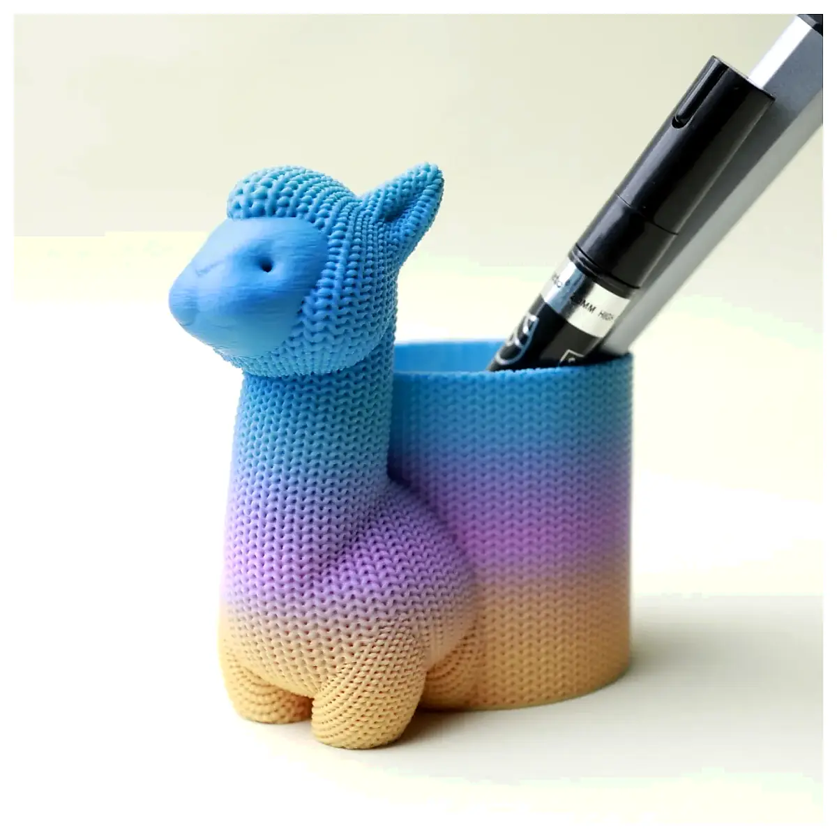 Knitted Alpaca Pen Holder Writing Desk Office Creative Unique Multi functional Universal Pen Case
