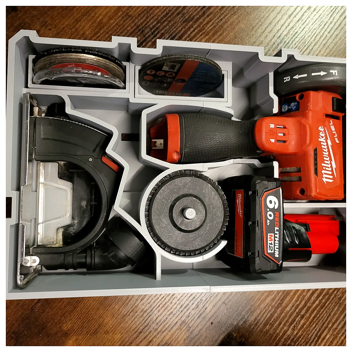 M12 Cutoff Tool Organizer Packout Drawer Tool Storage Saw Blades Accessories Repair Tools