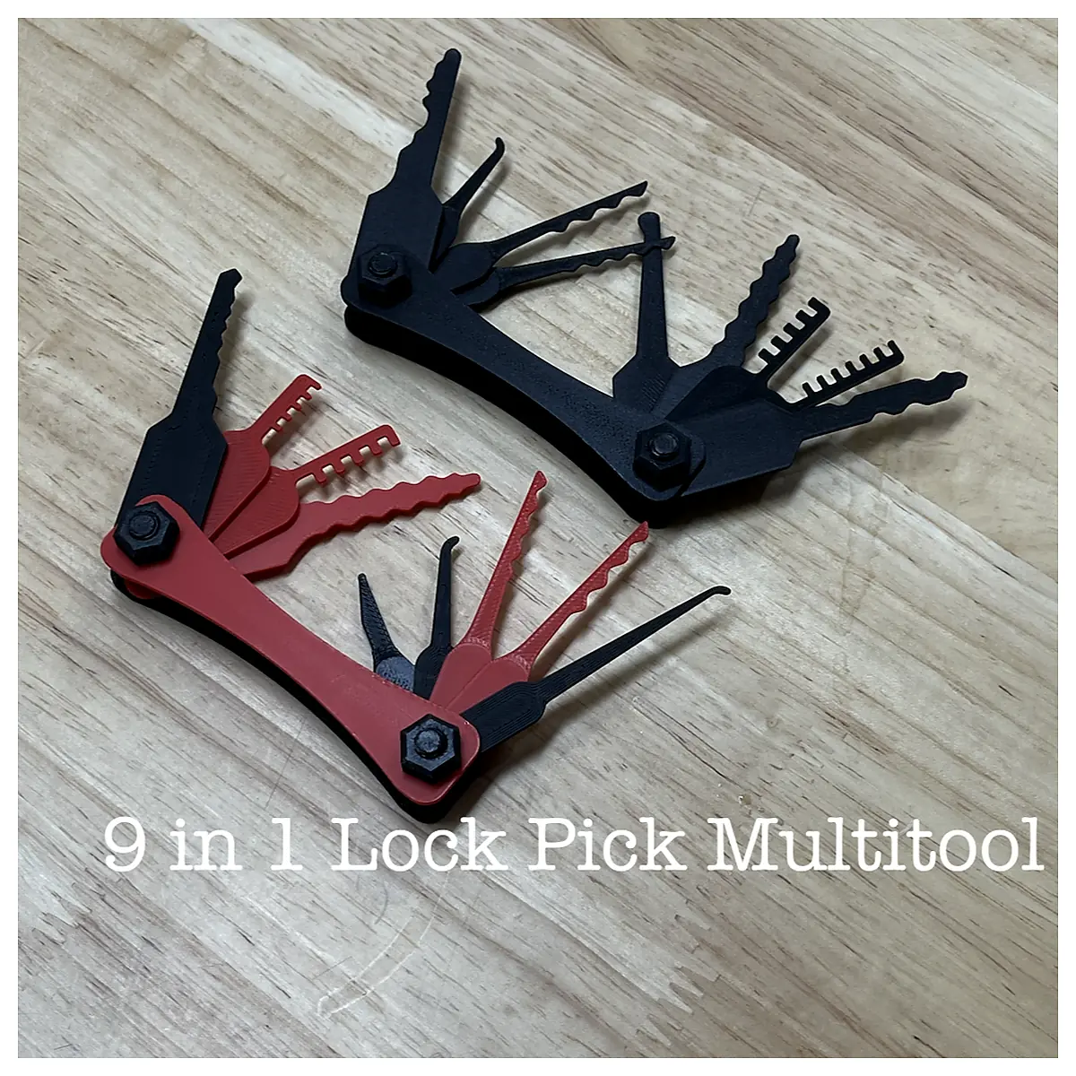 9 in 1 Lock Pick Multitool Lock Opening Tool Repair Parts