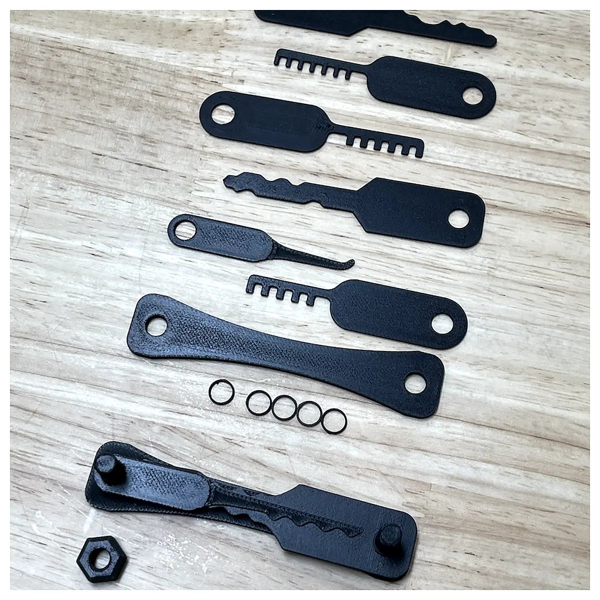 9 in 1 Lock Pick Multitool Lock Opening Tool Repair Parts
