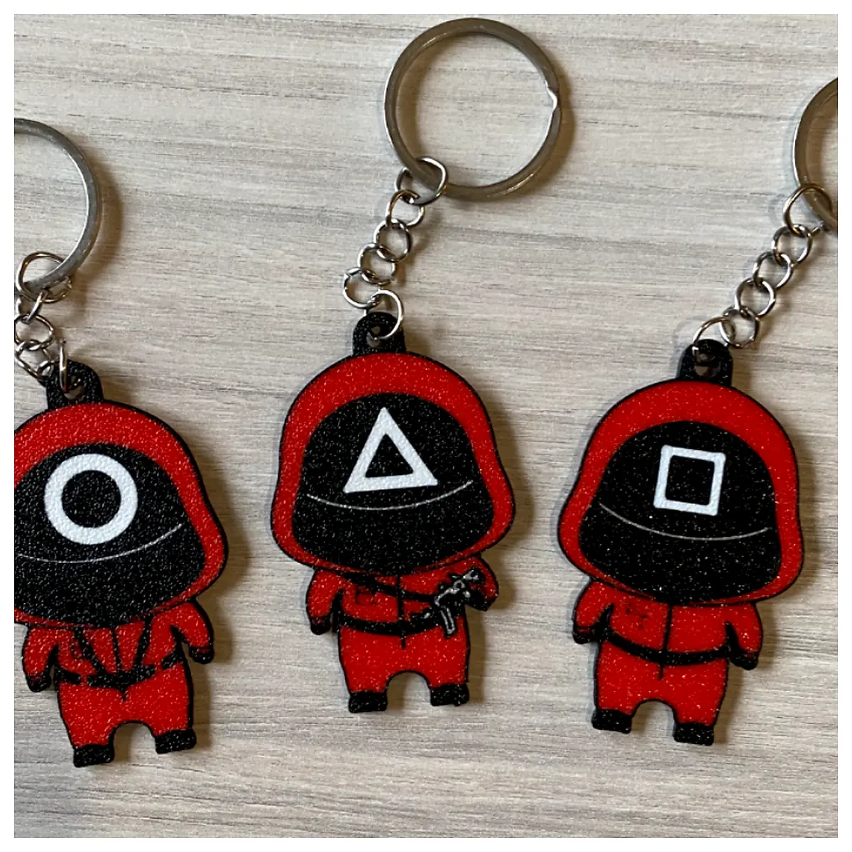 Squid Game Soldier Keychain Figure Collectible Military Toy Game Accessory Merchandise
