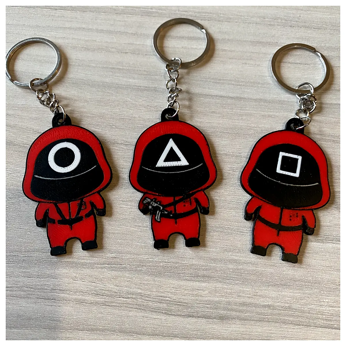 Squid Game Soldier Keychain Figure Collectible Military Toy Game Accessory Merchandise