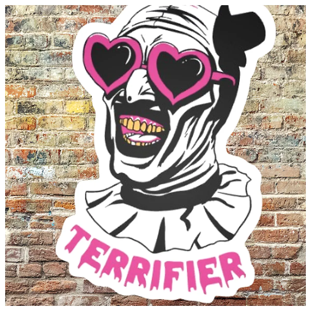 Wall Art Decor Horror Movie Poster Terrifier Inspired Wall Stickers Horror Art Decorations Spooky Wall Panels