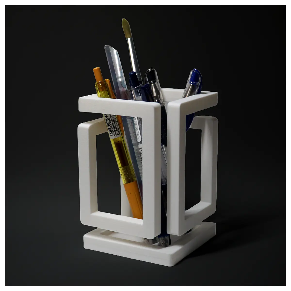 Infinity Stationery Holder No Supports Desk Organizer Office Supply Holder Document Stand Vertical Storage Tool
