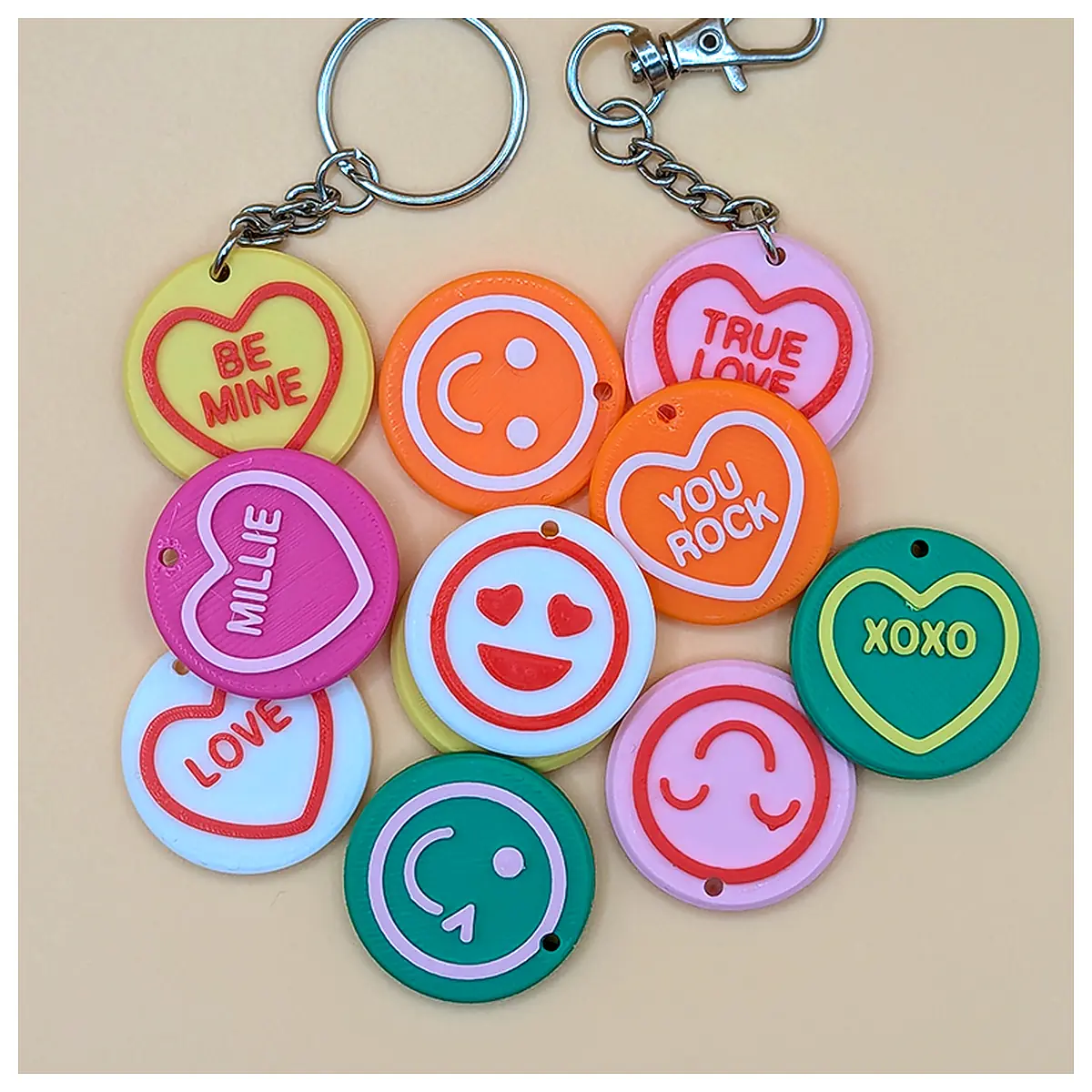 Personalized Heart Keychain Love Gift Keepsake Keyring Anniversary Gift Forever Memory