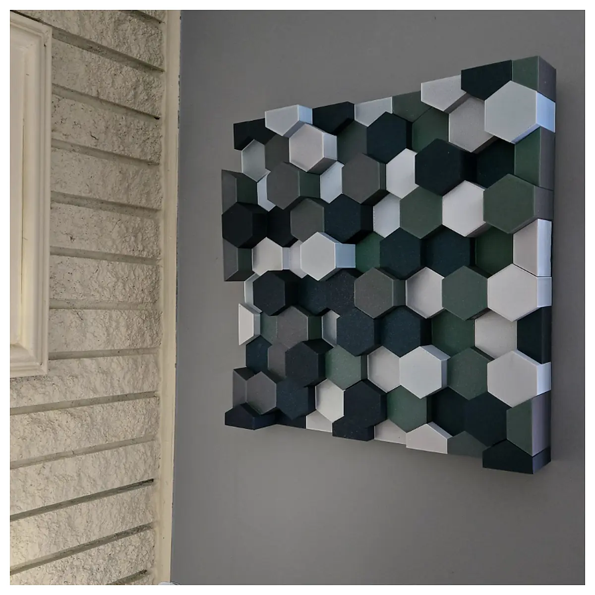 Hexagon Wall Art Decor Geometric Wall Hanging Wall Stickers Modern Decor Accent Wall Hanging Decorations Room Decor Wall Panels