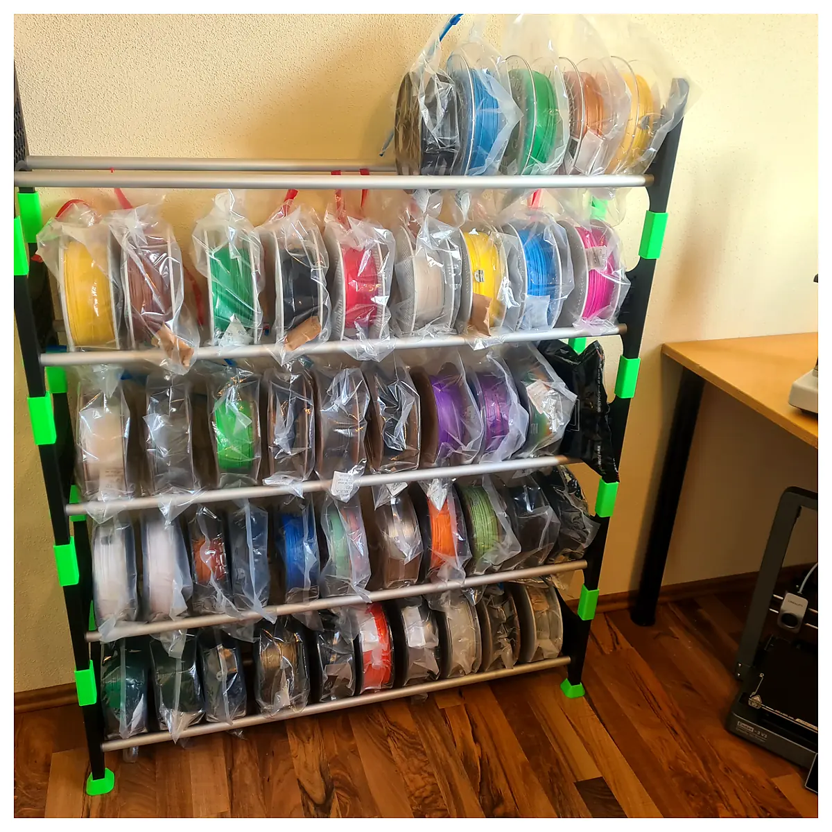 3D Printer Filament Rack Shelf Storage Solution Modular Compatible Parts Accessories Spool Organizer