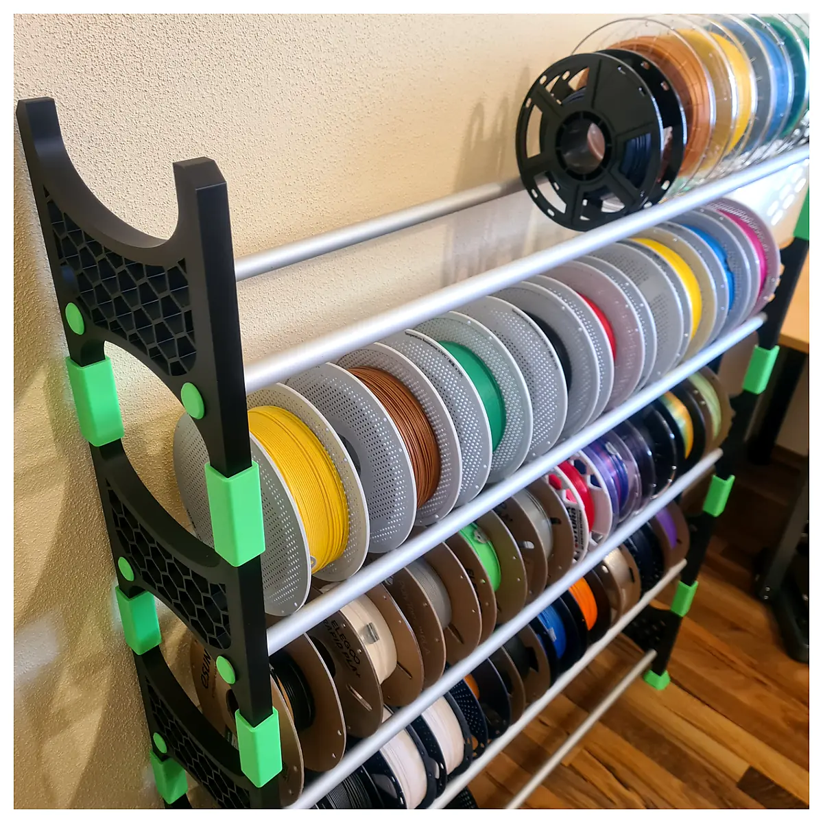 3D Printer Filament Rack Shelf Storage Solution Modular Compatible Parts Accessories Spool Organizer